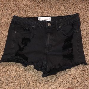 Black Jean Shorts